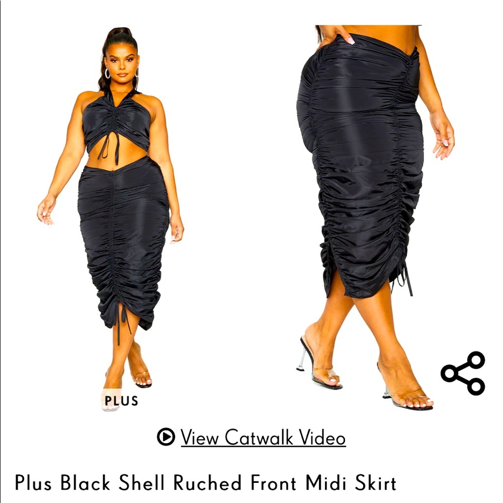 Black Drawstring Skirt